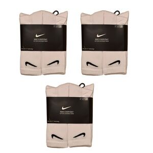 3 packages Nike Everyday White Crew Socks 6-pack 18 socks